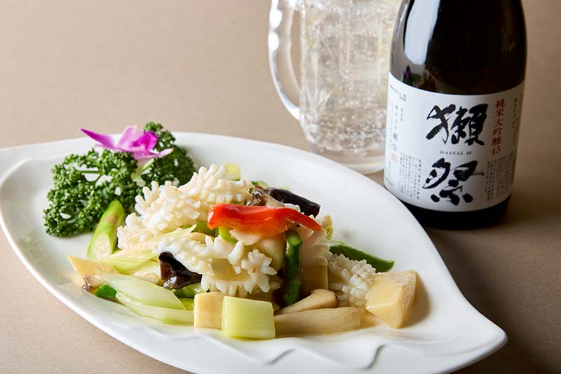 紋甲イカとアスパラ炒めセット