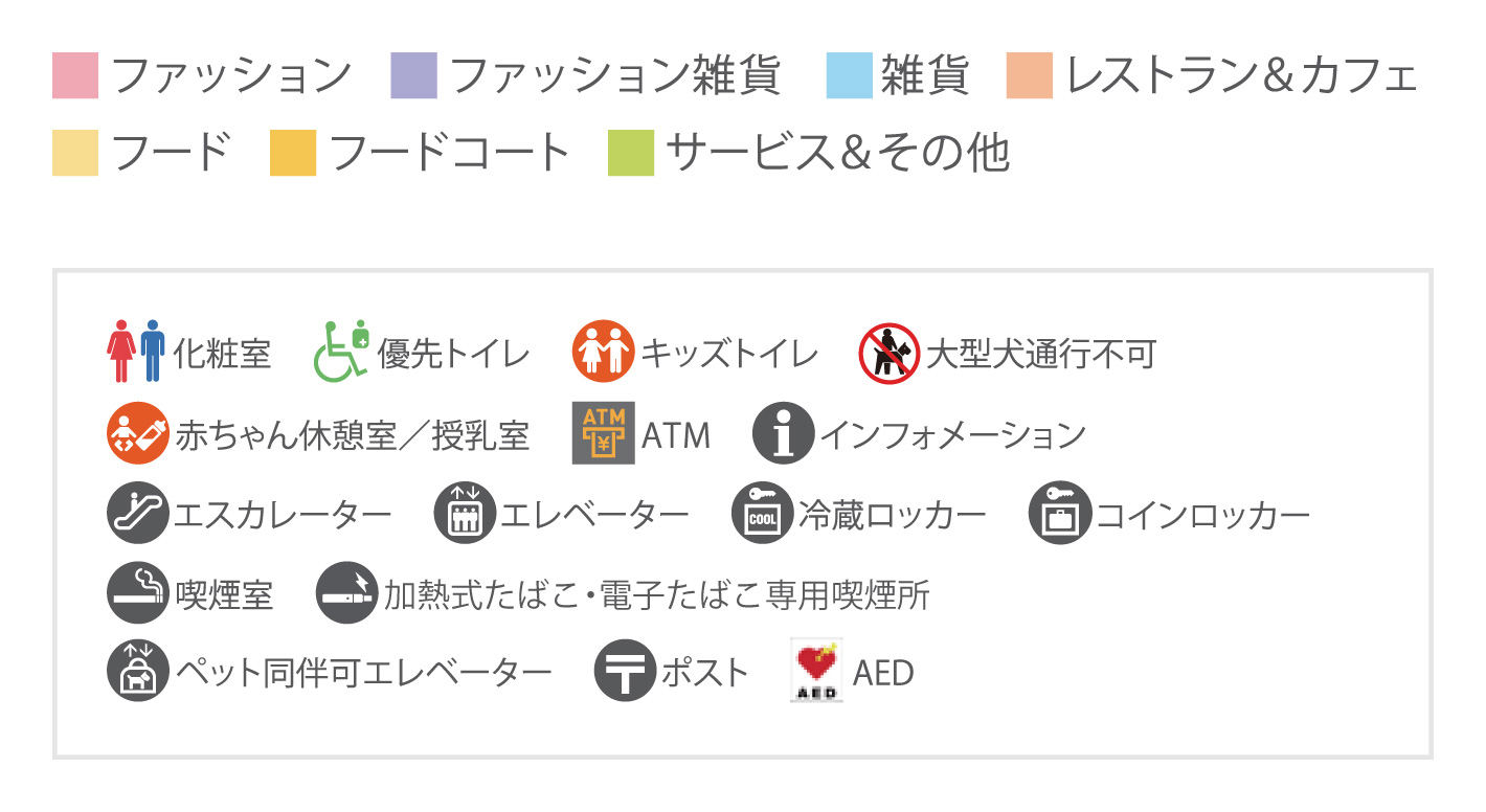 フロアマップ凡例